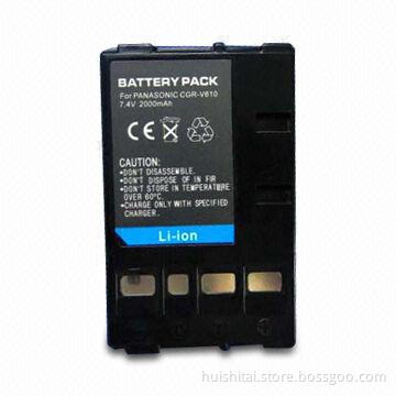 Digital Camcorder Battery with 2,000mAh Capacity, 7.4V Voltage, Used for Panasonic